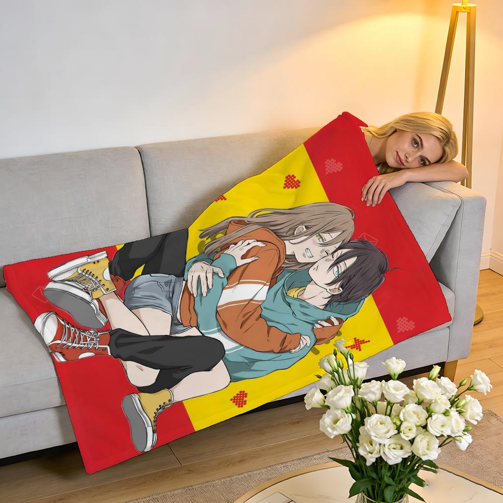 Throw High-Density Short Plush Blanket For Sofa Nap Room Soft Skin-Friendly My Love Story With Yamada-kun At Lv999