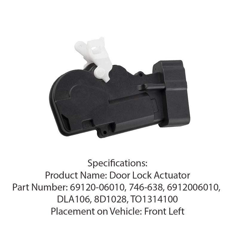 Front Left Door Lock Actuator for Toyota Avalon 2000-2004 Sequoia 2001-2007 Solara 1999-2002 Tundra 2000-2006 69120-06010
