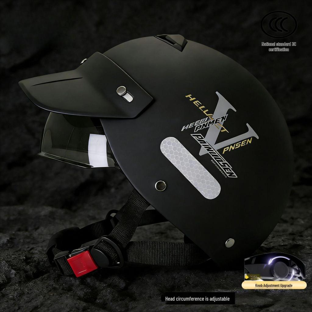 Unisex All-Season Electric Scooter & Motorcycle Helmet with Summer Sun Protection