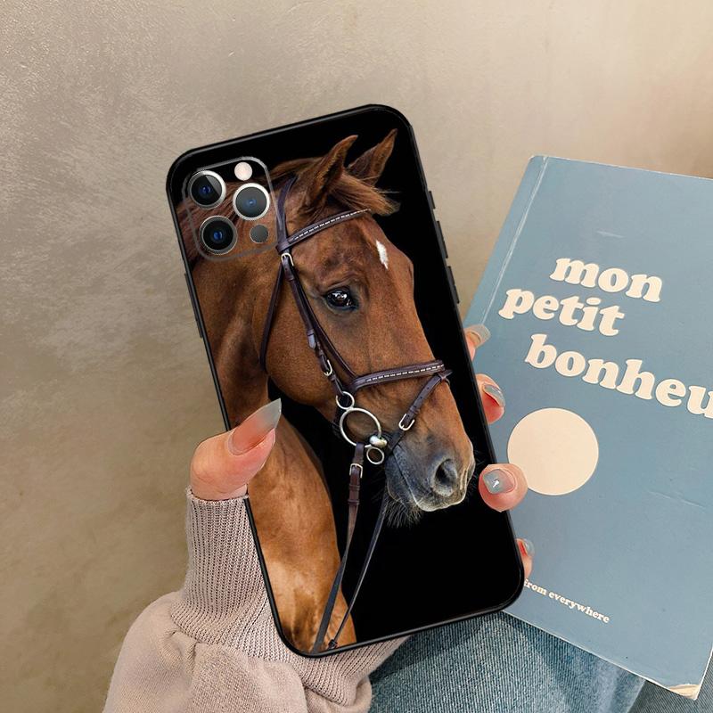 Domineering Cool Horse Case For iPhone 17 Air 16 15 14 13 11 12 Pro Max 13 Mini XR 15 16 Plus 16e Back Cover Shell