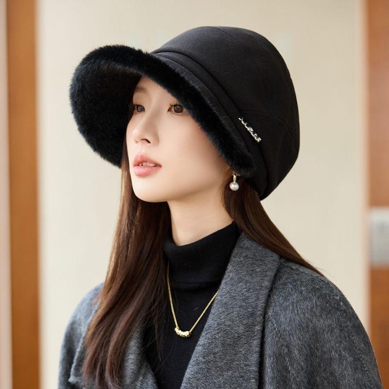 Fashion Winter Hat Women's Fleece Warm Cap Ear Protector Cold Versatile Plush Cap