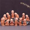 1PC Cute Small Monk Figurines Buddha Resin Crafts Desk Miniatures Ornaments Accessories Home Decor Car Decoration