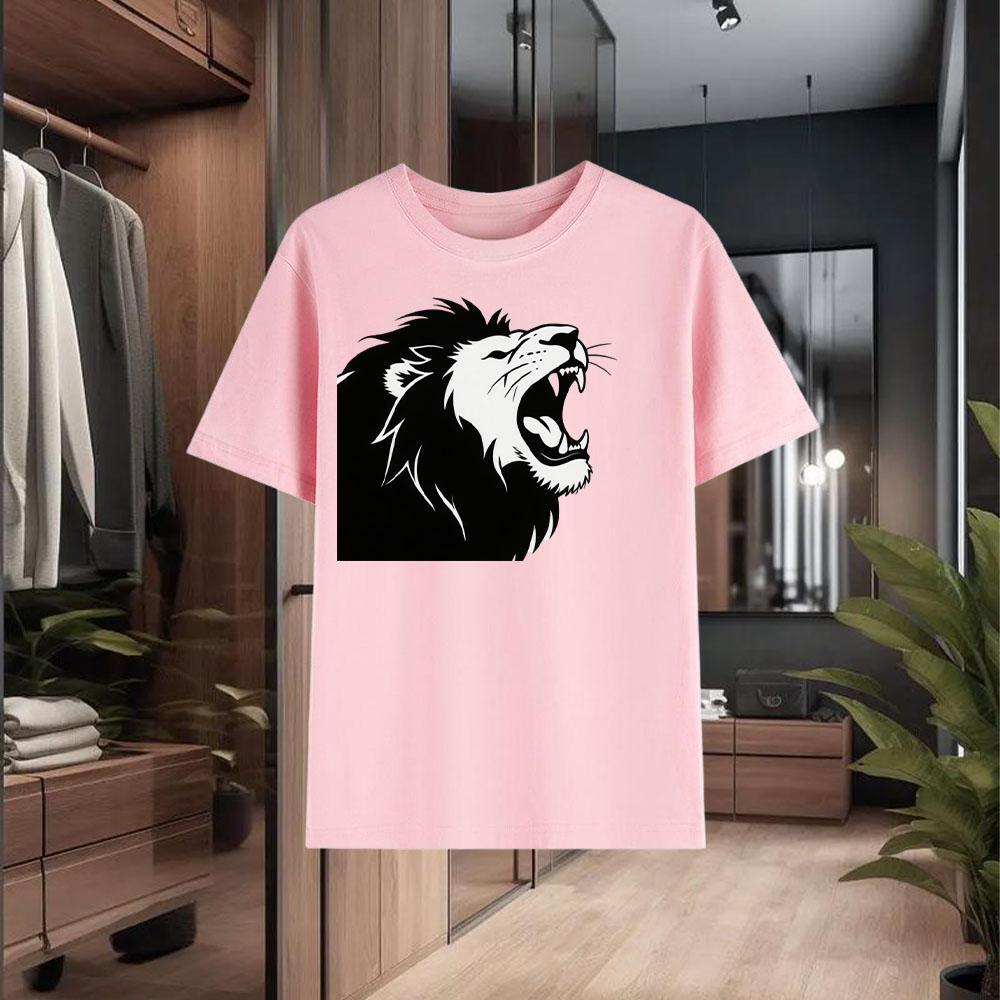 Men's 100% Pure Cotton T-Shirts Styles for Summer Are Loose - Fitting Breathable and Comfortable Offering an Ideal Choice