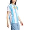 Adidas Argentina 24 Home Jersey Striped Colorblock Print Women Tops Blue White IP8386