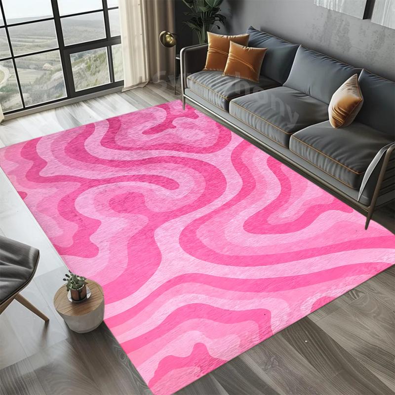 Sweet Heart Carpet Romantic Pink Love Pattern Soft Non-slip Area Rug Artistic Home Decor Mat for Living Room Bedroom