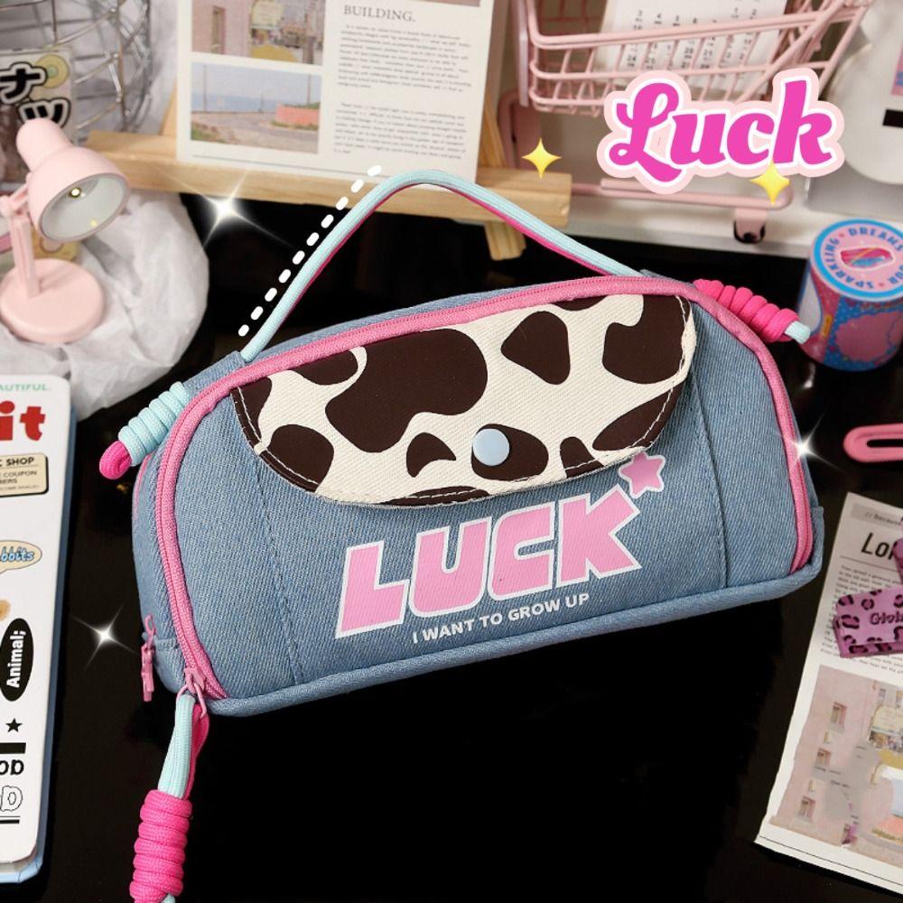 

Большая вместимость ковбойского пенала Y2K Style Denim Pen Bag Canvas Storage Bag School Supplies