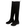 Winter new high boots women's flat boots inner heightening boots thin boots slightly elastic knee boots