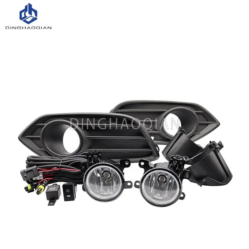 1 set Fog Lights  Fog Light Headlight For Honda HR-V Vezel  2019 2020 2021   Fog Lamp Cover Grill Frame Foglights Driving Lamp