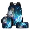 NARUTO Children School Daily Pack, 16 Inch Lightweight Animated Pupil Carrier, Dual Zip Pockets Durable For Boys Girls Age 4-10