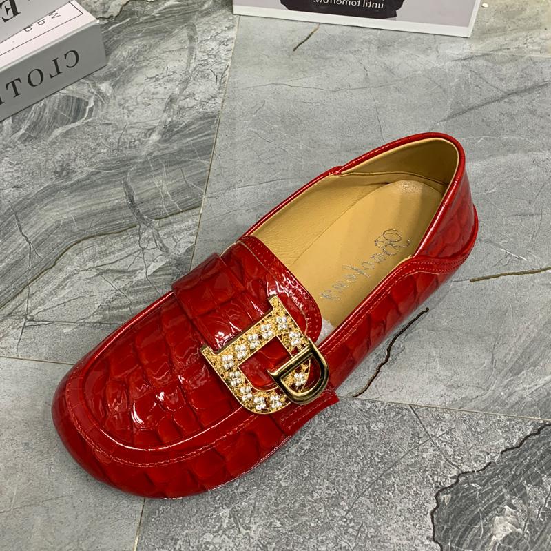 Damen Flache Schuhe Luxus Schuhe Damen Loafer Mokassins Mode Sommer Lackleder Flats Lässig Zapatos Mujer Große Größen