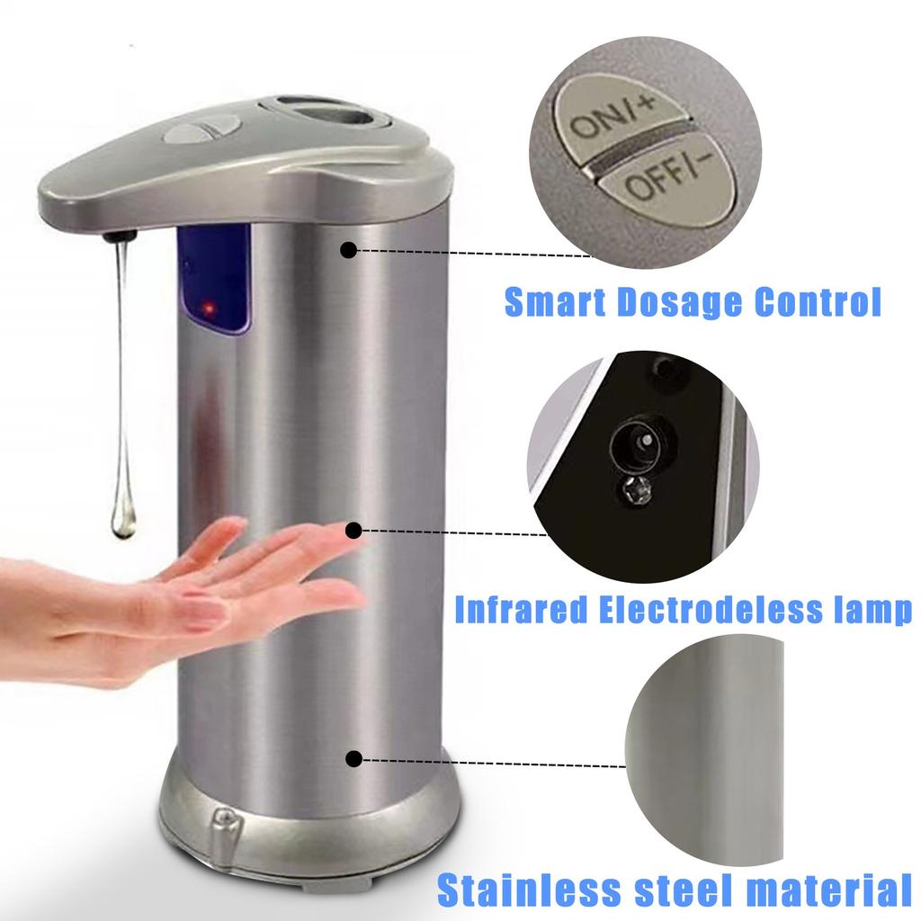 Automatic Induction Soap Dispenser Stainless Steel Adjustable Liquid Output Soap Machine Washing Mobile Phone Champagne Color Soap Dispenser