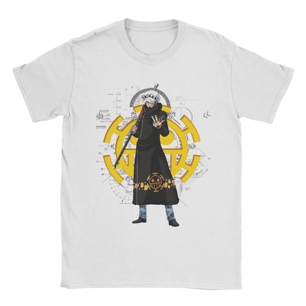 Trafalgar Law Ones Pieces T Shirts for Men 100 Cotton Funny TShirts O Neck Tee Shirt Short Sleeve Clothes Unique