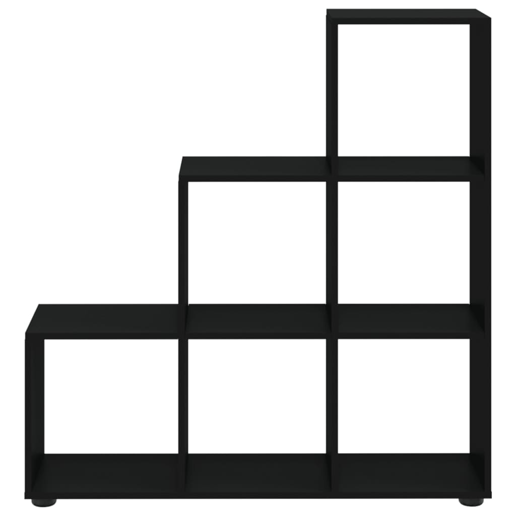 Staircase Bookshelf Black 107 Cm Particleboard