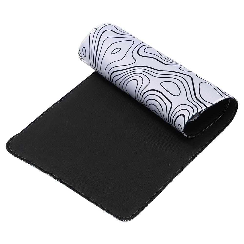 Office Non-Slip Line Pattern White Black Desk Pad Mouse Pad Mice Mat