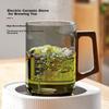 Yi Hu Tea Large Capacity Glass Tea Cup with Tea-Water Separation for Men, High-End Personal Green Tea Cup for Office Use
