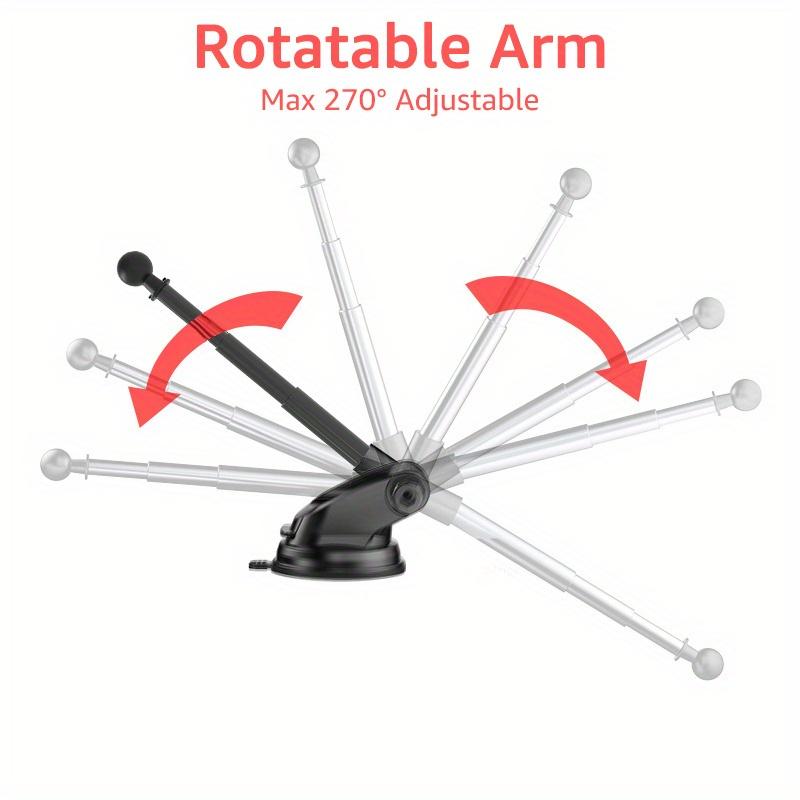 1 buc Ventuză 17mm Bază cu Cap Sferic cu Braț Telescopic din Aliaj de Aluminiu pentru Bord Mașină Parbriz Ventuză Accesorii Suport Telefon