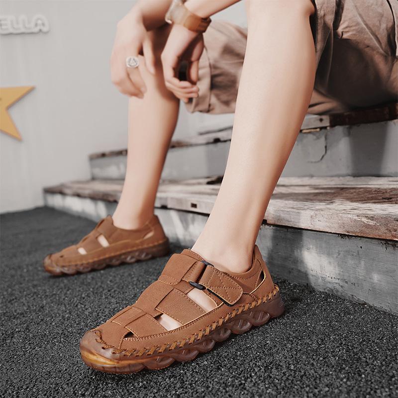 Fashion Hot Sale 2025 Men's Big Size 38-48 Handcrafted Hemp Sandals Vintage Casual Slippers Wide Toe Soft Sole Summer Outdoor Sandals