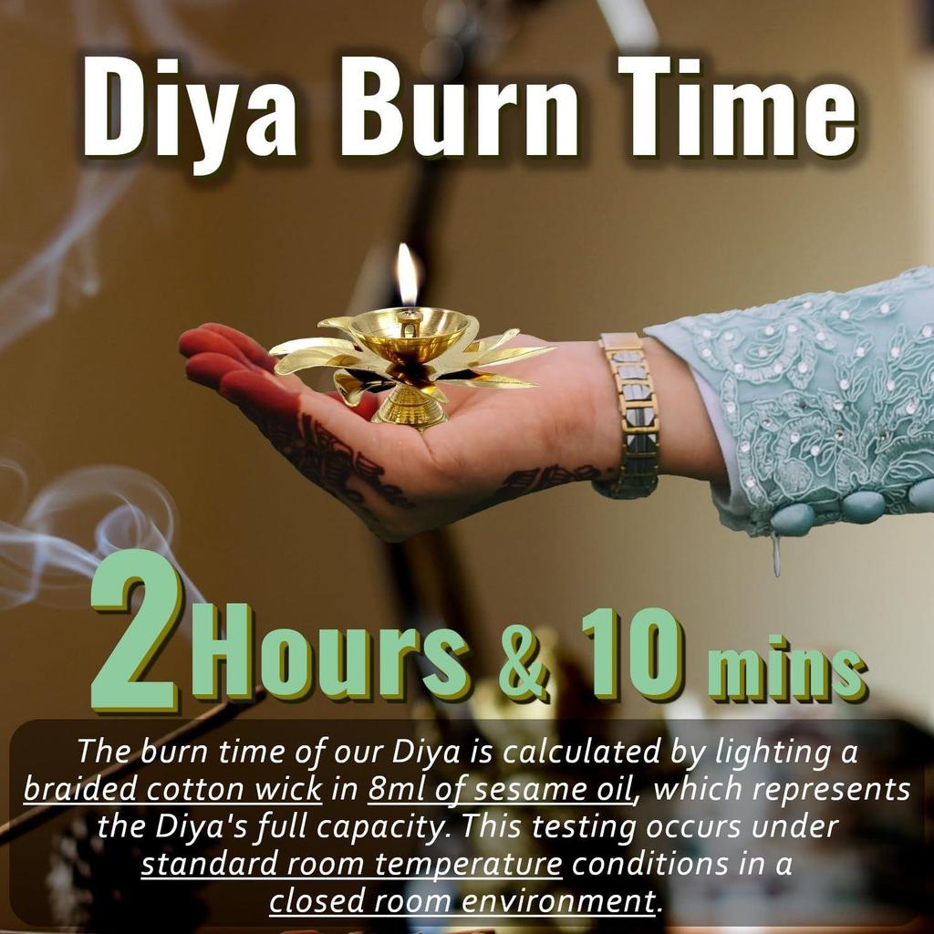 Decorative Brass Diya for Puja (Set of 1 Small 3inch Golden Sun Design) Center Wick Holder Pital Akhand Deep Vilakku for Home Décor,