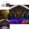 Beautiful Led Icicle String Lights For Holiday Decor Featuring Multiple Color Variations And 96 Led Bulbs