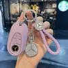 Fashion TPU Car Smart Key Case Fob Cover For Mercedes Benz C E S Class GLC CLE EQE W206 W214 W223 S350 S400 S450 E300 Keychain