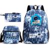 Astro Bot Children's School Bag, Cosmic Robot Elementary School Student Starry Sky Backpack Leisure Bag