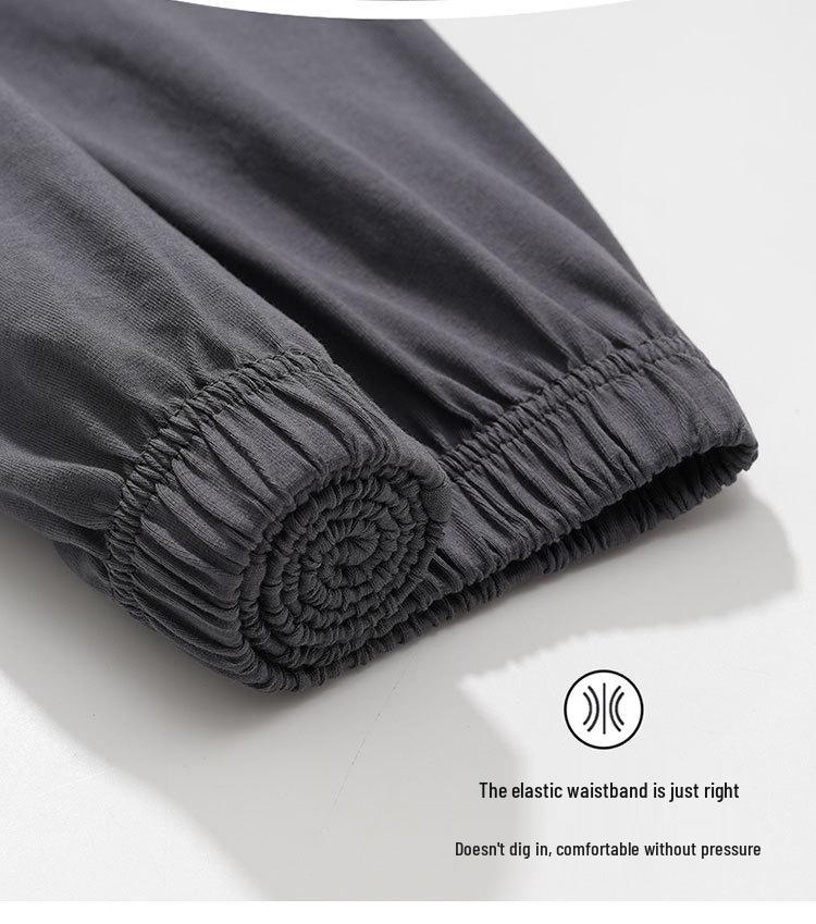 2024 Men's Long Sleeve Cotton Pajamas - Spring/Fall Teen Boys Home Wear Set