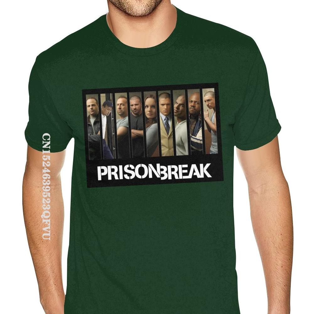 Port Prison Break Tshirt Cotton Men's Plus Size Black Tees Shirt Unique Tops T Shirt for Men Cotton Top T-shirts Custom Family