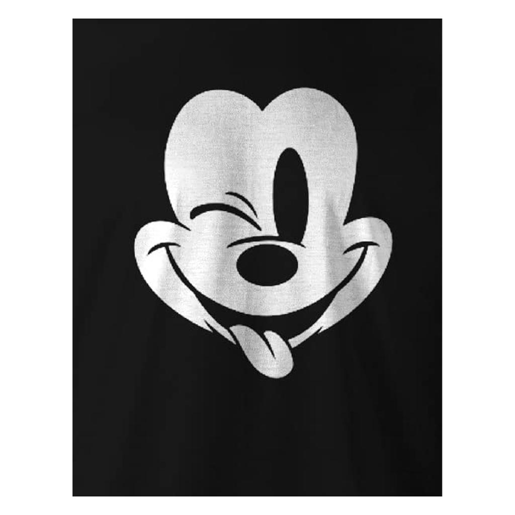 Disney Mens Mickey Mouse Winking Face T-Shirt
