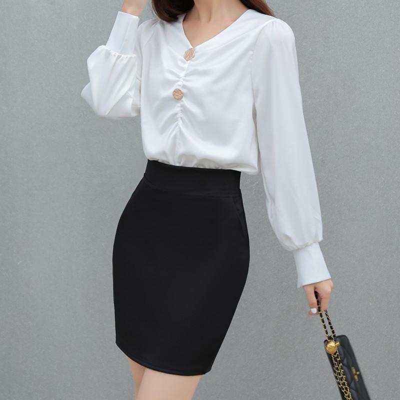 Saias uniformes pretas, uniforme slim fit, saias para mulheres, bolsa de bolso, saia curta, saia curta