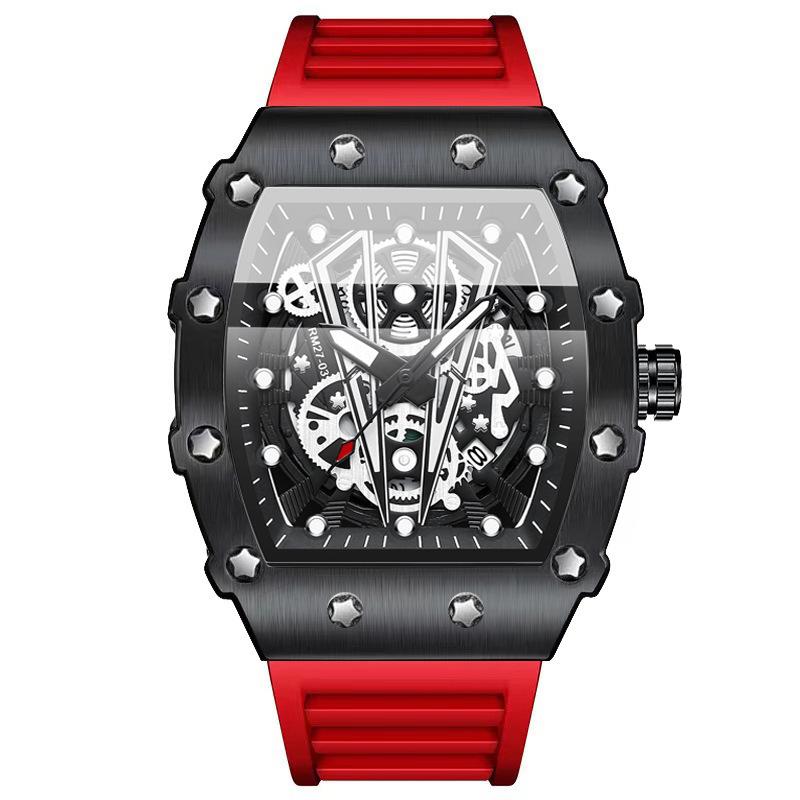 Binbang Men s Luminous Silicone Sports Wristwatch