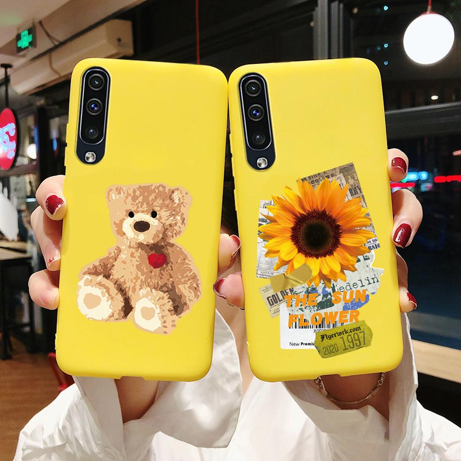Love Heart Case For Samsung Galaxy A20 A30 A40 A50 A70 A20E Silicone Case Cute Cat Cactus Phone Cover Galaxy A20S A30S A50S Case
