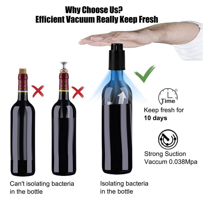 Practical-2 Pack Wine Bottle Corks Wine Bottle Stopper Vacuum Wine Stoppers Reusable Wine Preserver Wine Corks