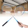 2Pcs Iron Alloy Battledore Badminton Racket Primary Training Practicing Equipment with Soft Handleblue