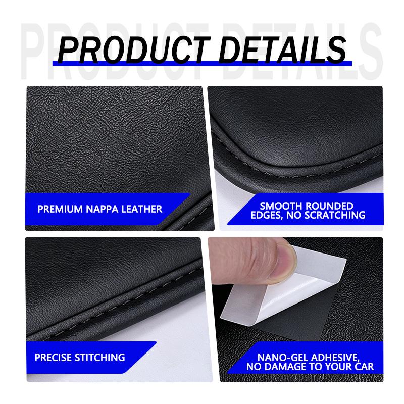 EJIT2 For Skoda Car Interior Leg Knee Rest Pads Leather Cushion Octavia Superb RAPID FABIA KAMIQ KAROQ KODIAQ YETI