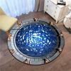 2D Interstellar Travel Stargate Print Round Rugs Carpet Child Room Floor Mats Playroom Upholstery Living Room Bedroom Gaming Rug