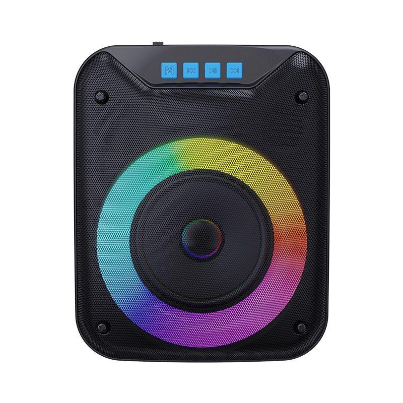 Przenośny Bezprzewodowy Głośnik Bluetooth z basowym głośnikiem stereo Subwoofer światło imprezowe disco LED flash radio FM Zewnętrzny głośnik bezprzewodowy