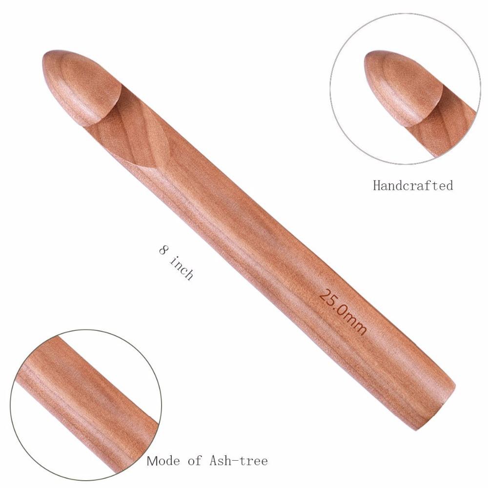 DIY Large Big Size Crochet Arting Wooden Crochet Hook Crochet Kit Knitting Tool Sewing Needles