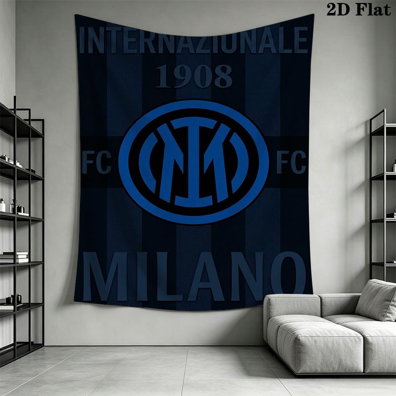 Inter Milan Fc Logo Wallpaper Threepiece Set 1 Duvet Cover 2 Pillowcase Without Core Bedding Set Christmas Birthday Gift Soft And Comfortable