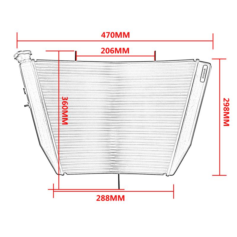 Radiator Cooler Cooling Water Tank Replace Part For Suzuki GSXR600 GSXR750 GSXR GSX-R 600 750 2011 2012 2013 2014 2015 2016-2022