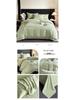 Elegant All-Cotton Flannel 4-Piece Bedding Set with Embroidered Duvet Cover and Skin-Friendly Bed Sheet