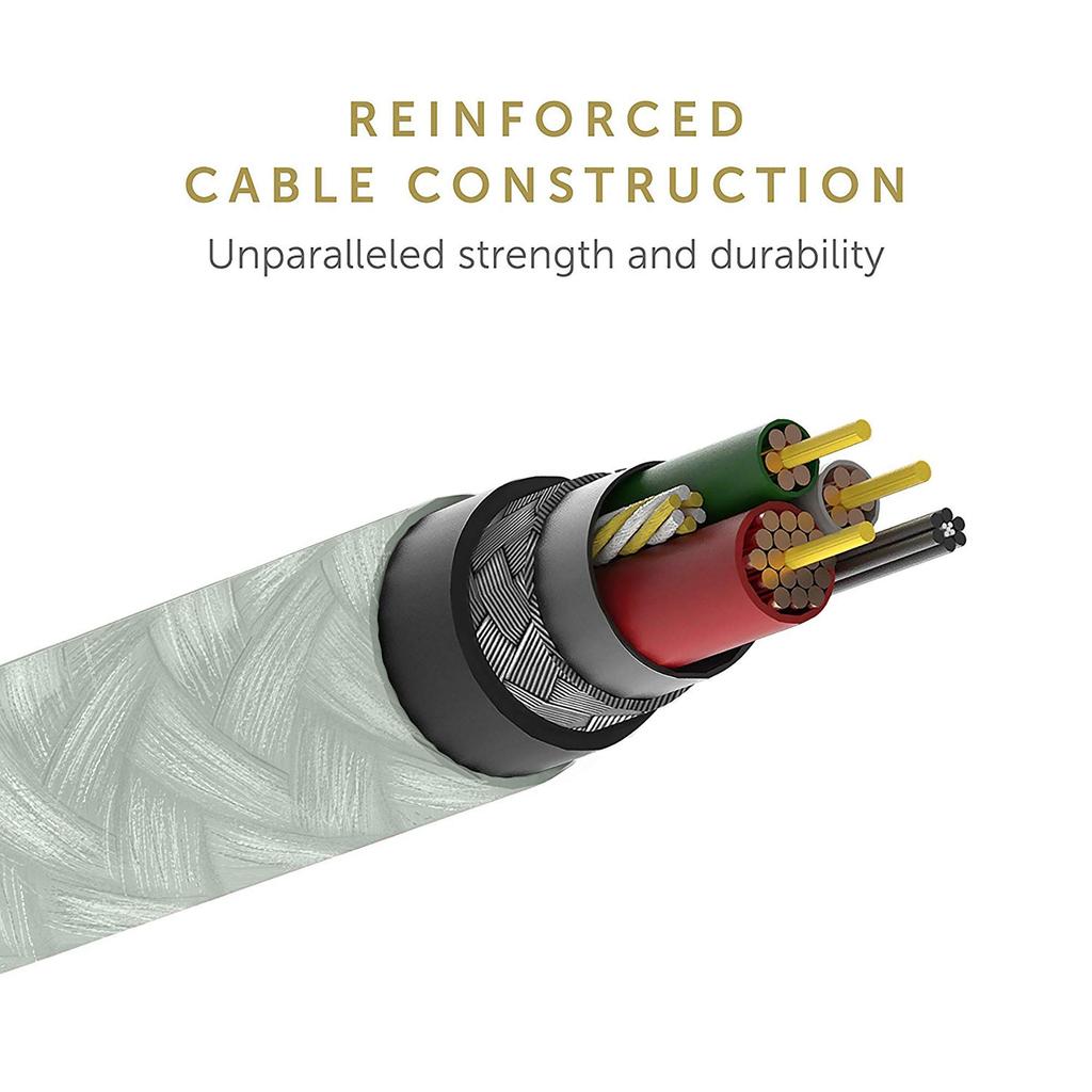 NATIVE UNION Belt Cable To Lightning Data Sync Fast Charging Cable Compatible with USB-C [MFi Certified] iPhone/iPad (3 Meters) (Sage)