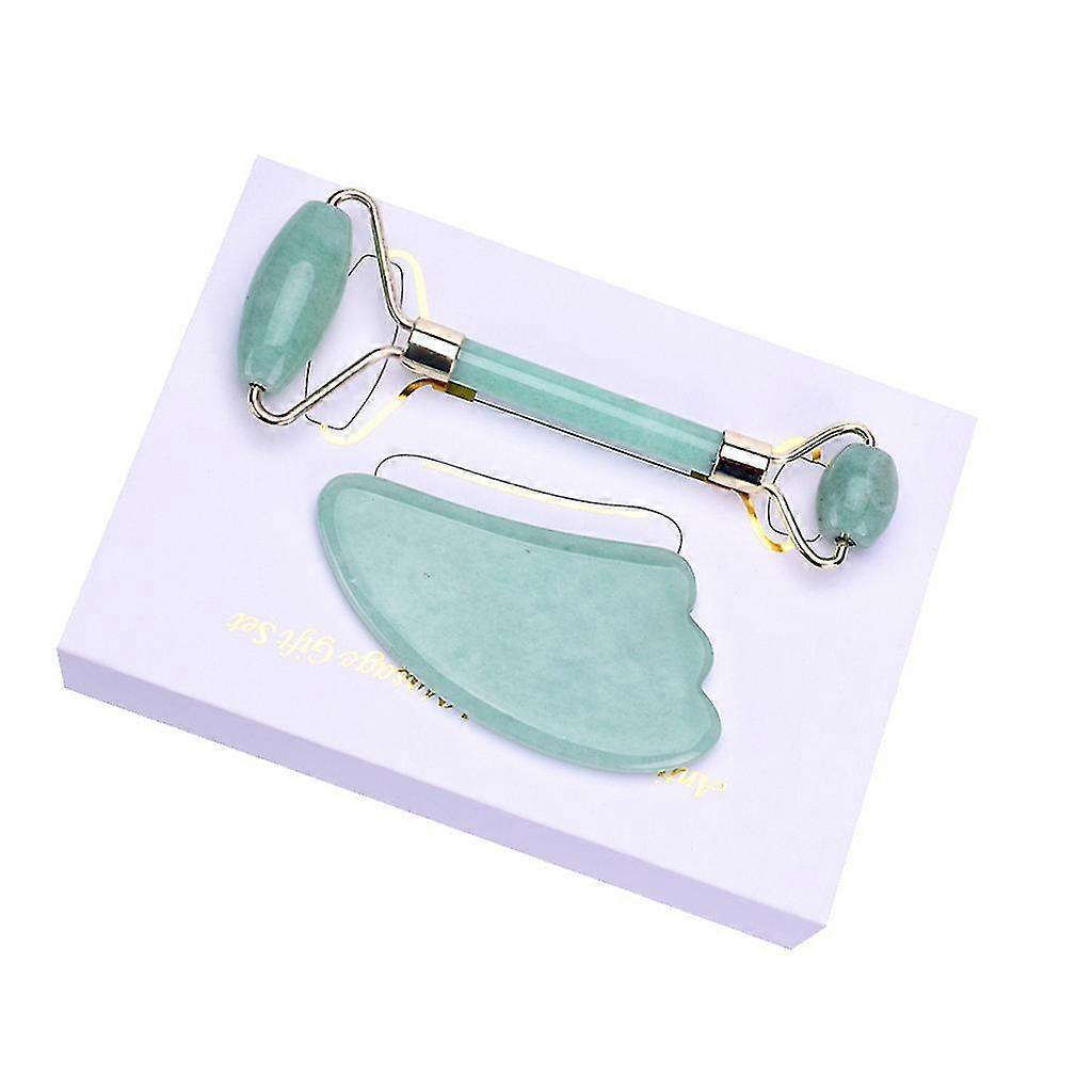 Natural Jade Guasha Facial Massage Jade Roller Face Body Massager Beauty Tool