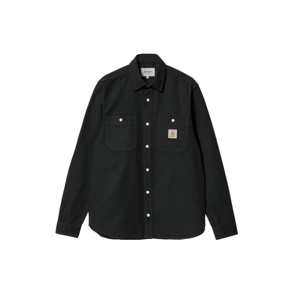 Carhartt WIP Solid Color Logo Print Single-Breasted Long Sleeve Shirt Men shirts I029827-0WE-01