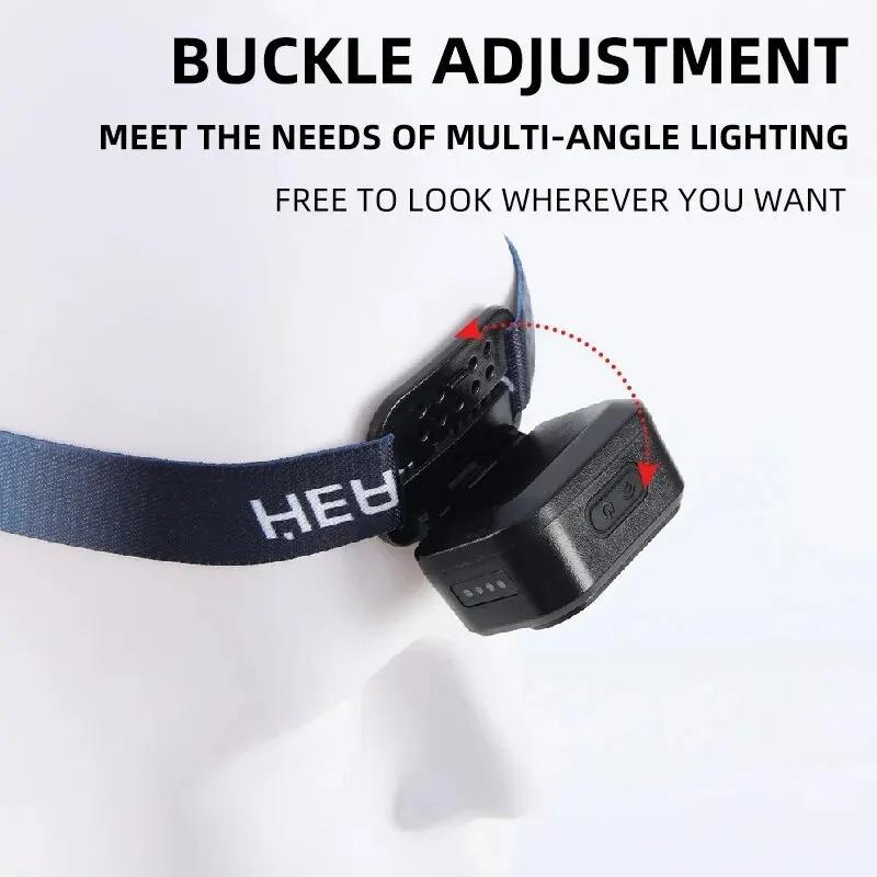 LED Headlamp Flashlight Rechargeable Induction Light Fishing Lamp Light Support White Light Ultra-Light Emergency Climbing Light
