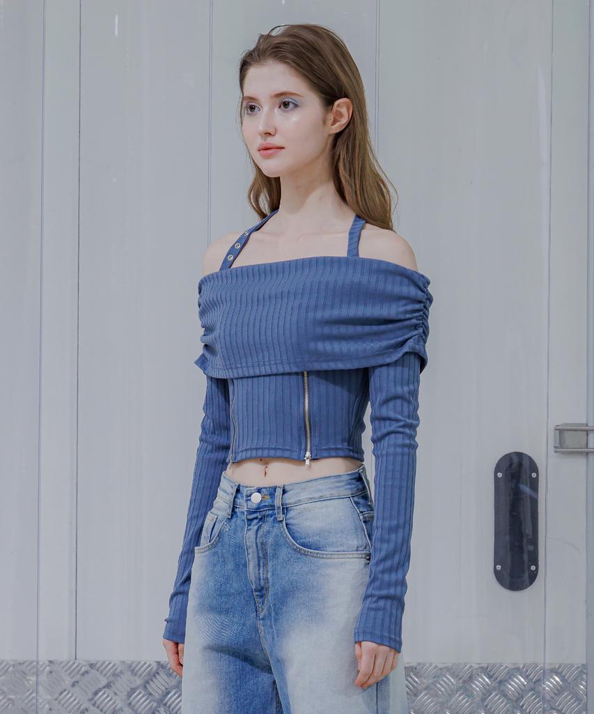 ARCLIVE Kai Off-Shoulder Knit Tee