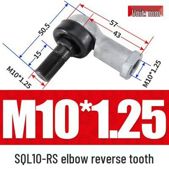 Bent Rod End Joint Bearing with Ball Joint SQ/SQZ5 - Sizes 6 to 22-RS