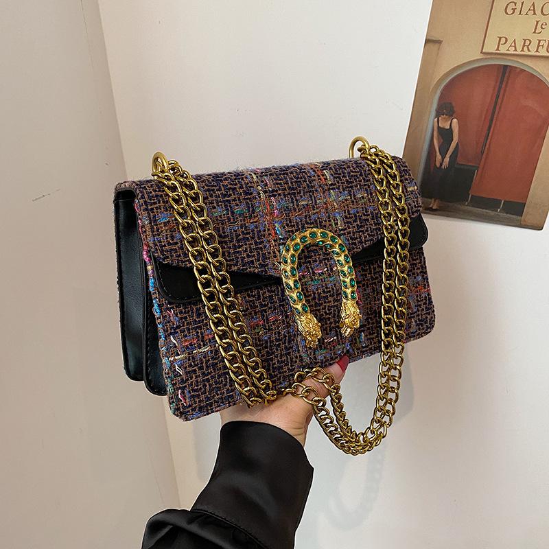 Women's  New Fashion Dionysus Bags Classic Single Shoulder and Cross - Body Small Square Bags with Chains
