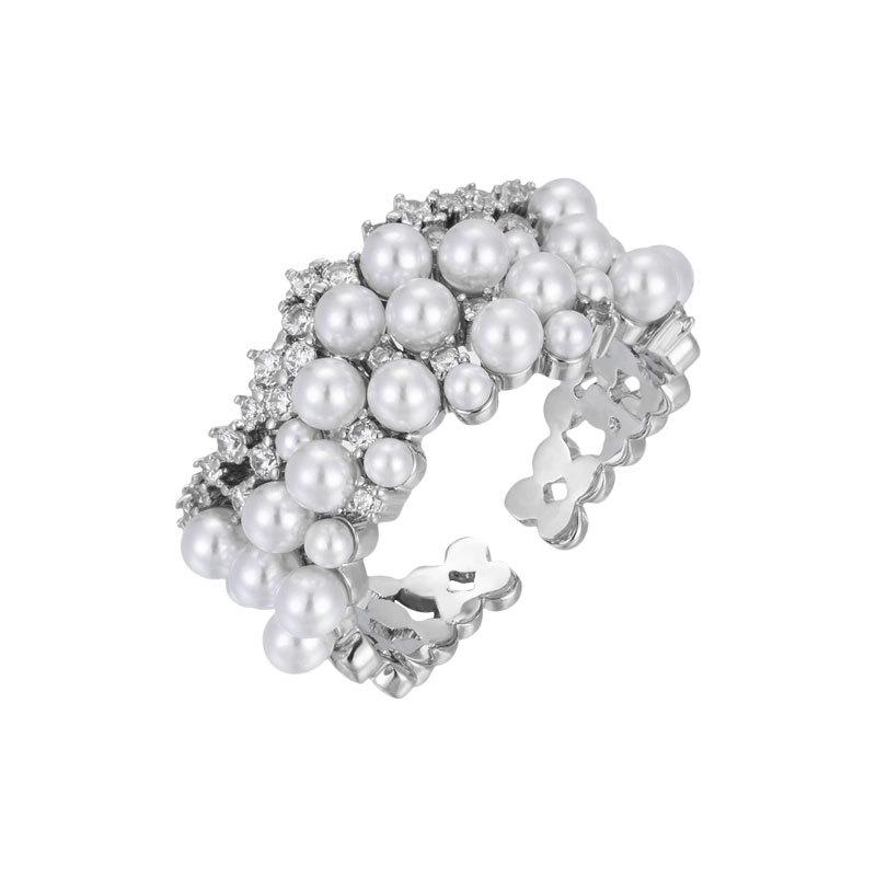 Novo anel aberto de alta qualidade com elegância retrô e anel de dedo indicador único ajustável anel requintado