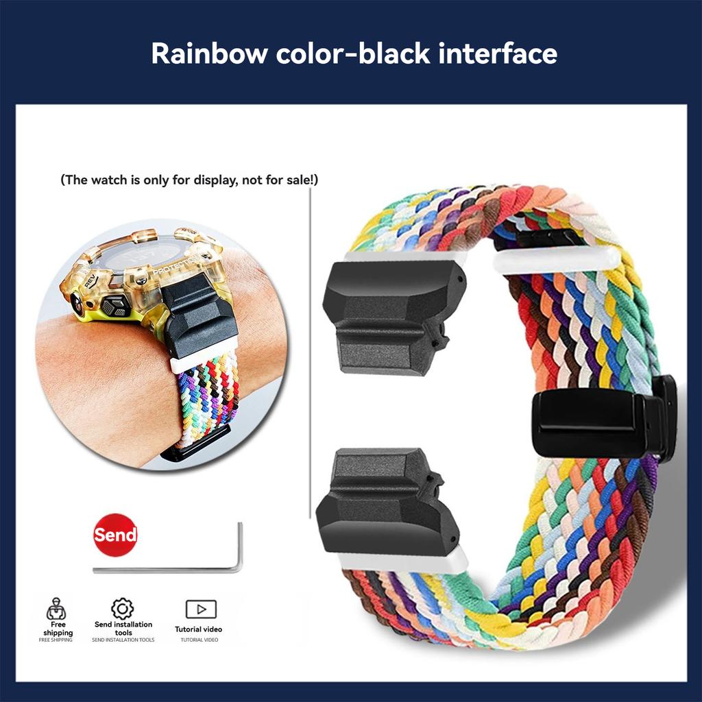 GBD-H1000 Elasticity nylon Strap For Casio G-SHOCK 3475 GBD-H1000-1A4 modified fabric Watchband Men's Bracelet wristband
