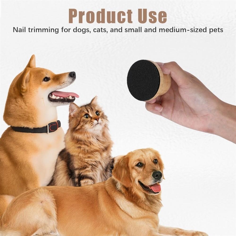 Wooden Board Dog Nail File 3 Pcs Replaceable Sandpaper Easy To Use Cat Nail File Durable Pet Toenail Grinder Training Tool
